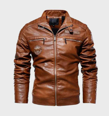 Men's Leather Jacket Bold Timeless Edge Style - Fashinoza