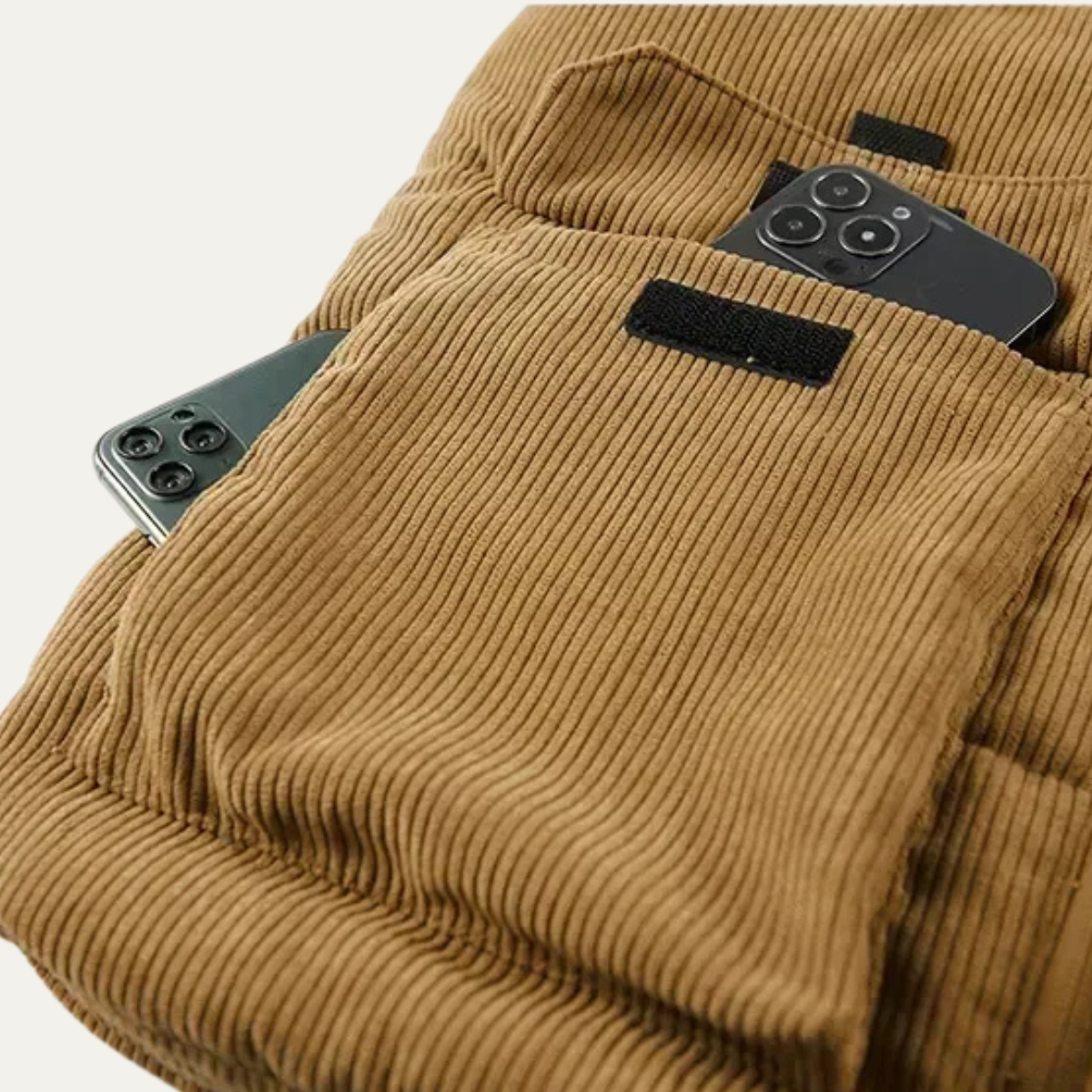 Men's Corduroy Puffer Vest Warm Padded Silver