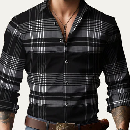 Men's Plaid Button Down Casual Shirt