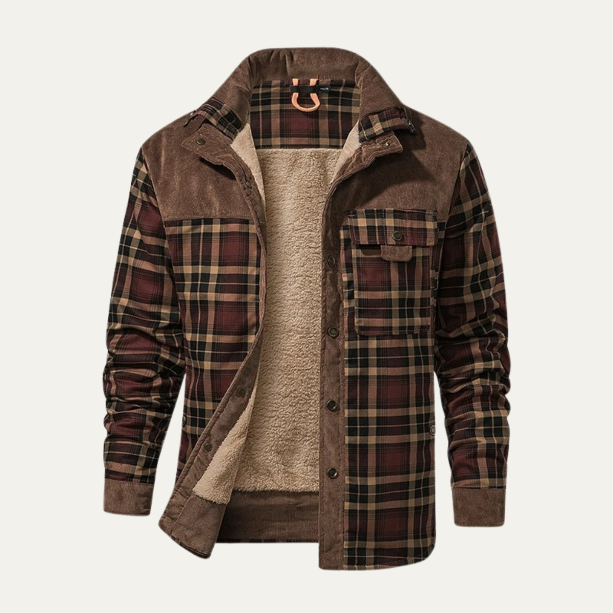 Men's Flannel Jacket Fleece Lined Plaid