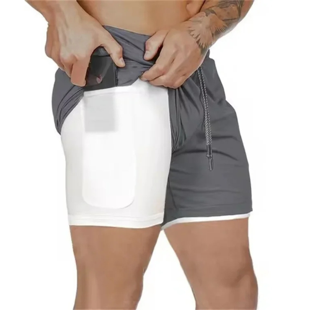 Men's Sport Shorts 2-In-1 Athletic Comfortable