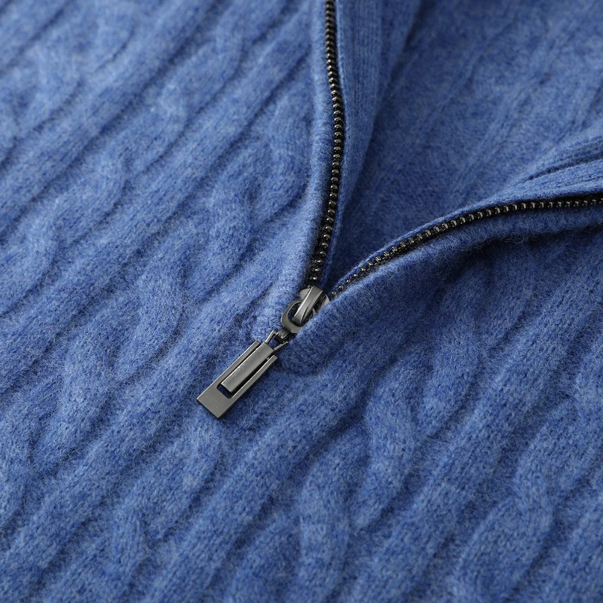 Men's Mock Neck Half Zip Sweater Warm Knit Winter