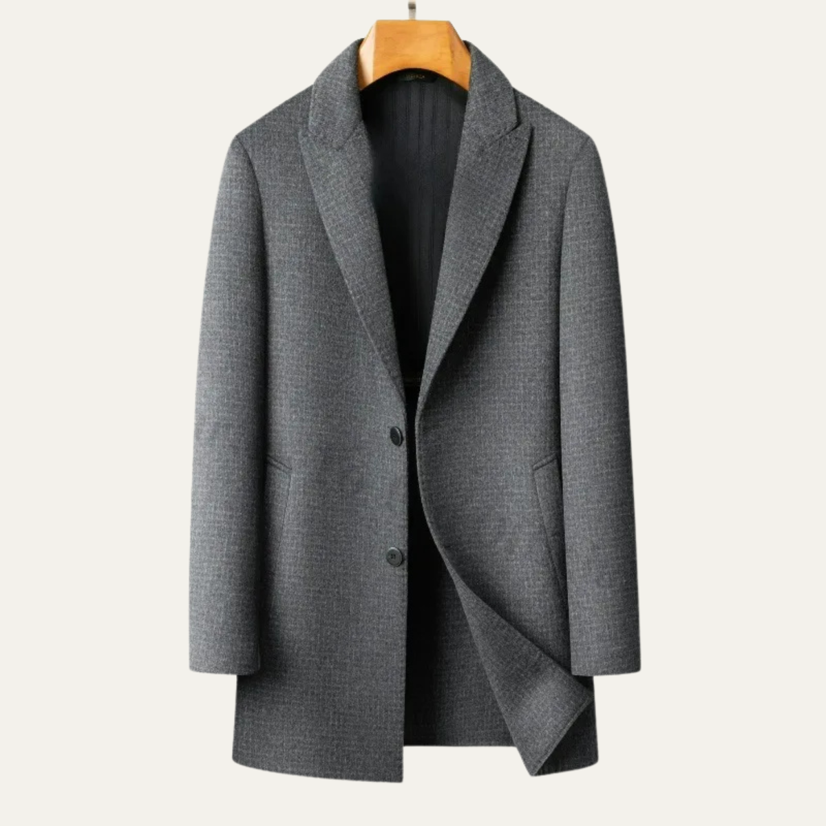 La Villa Men's Wool Overcoat Double Faced Classic