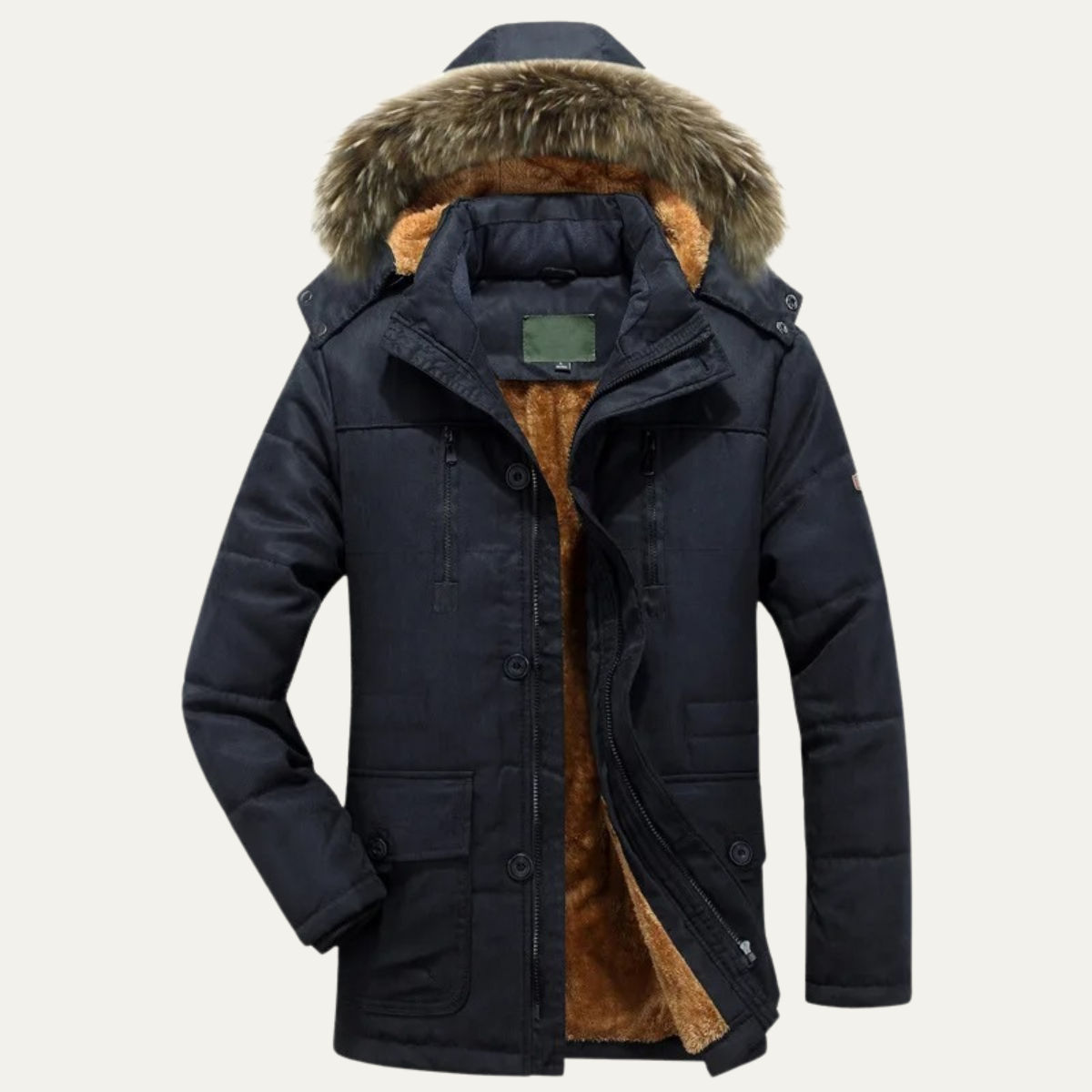 Lago Maggiore Men's Thick Fleece Winter Jacket