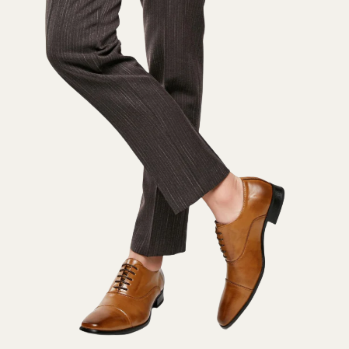 Men's Leather Dress Shoes Polished Black