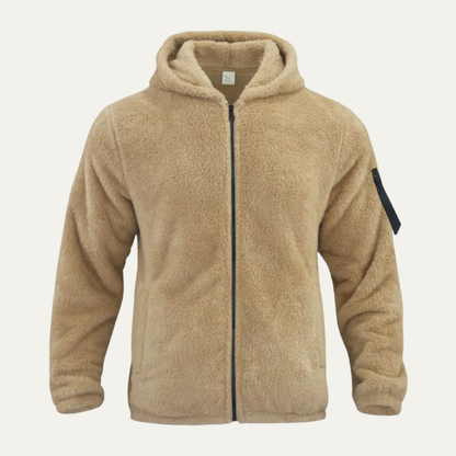 Men's Soft Velvet Fleece Hoodie Jacket - Fashinoza
