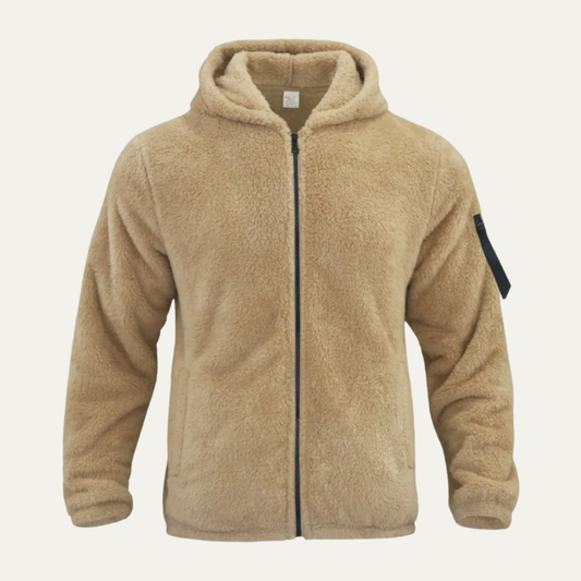 Men's Soft Velvet Fleece Hoodie Jacket - Fashinoza