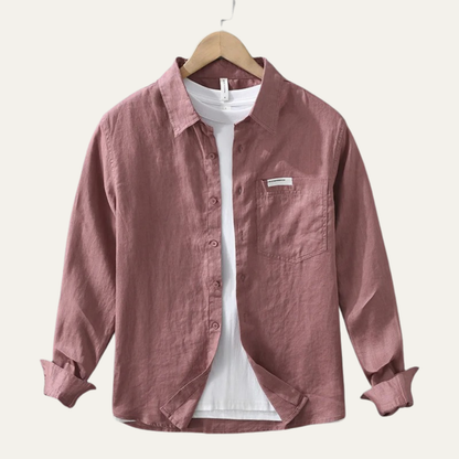 Men's Linen Casual Shirt Green