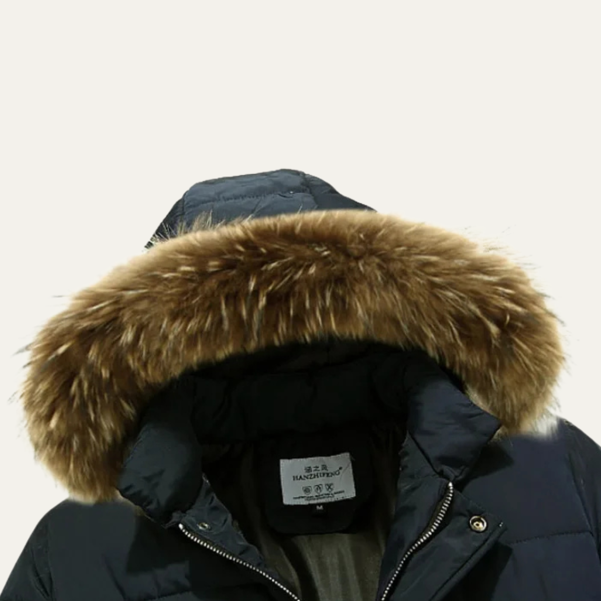 Men's Cotton Jacket Fur Hooded Warm Winter