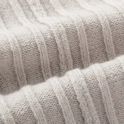 Men's Knitted Ribbed Sweater Half Zip Navy