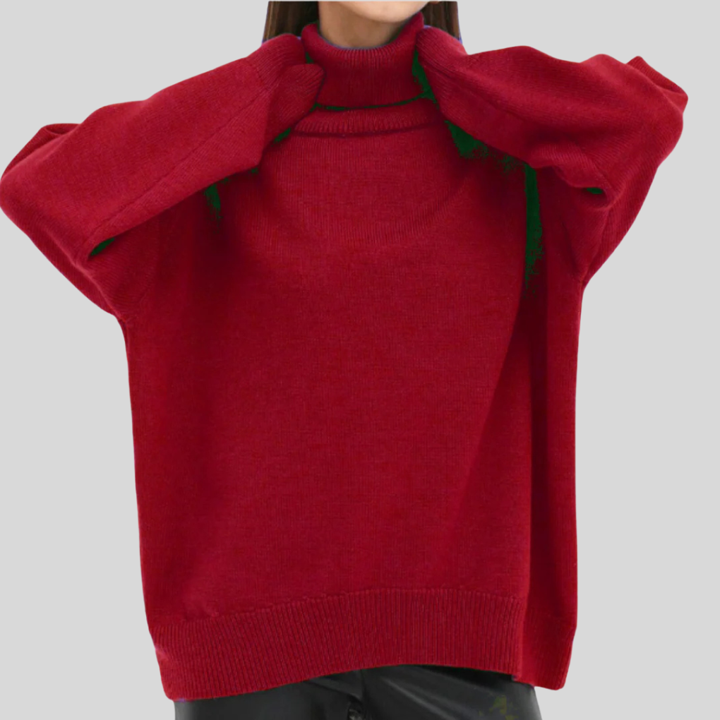 Women's Rollneck Sweater Merino Wool Cold-Weather - Fashinoza