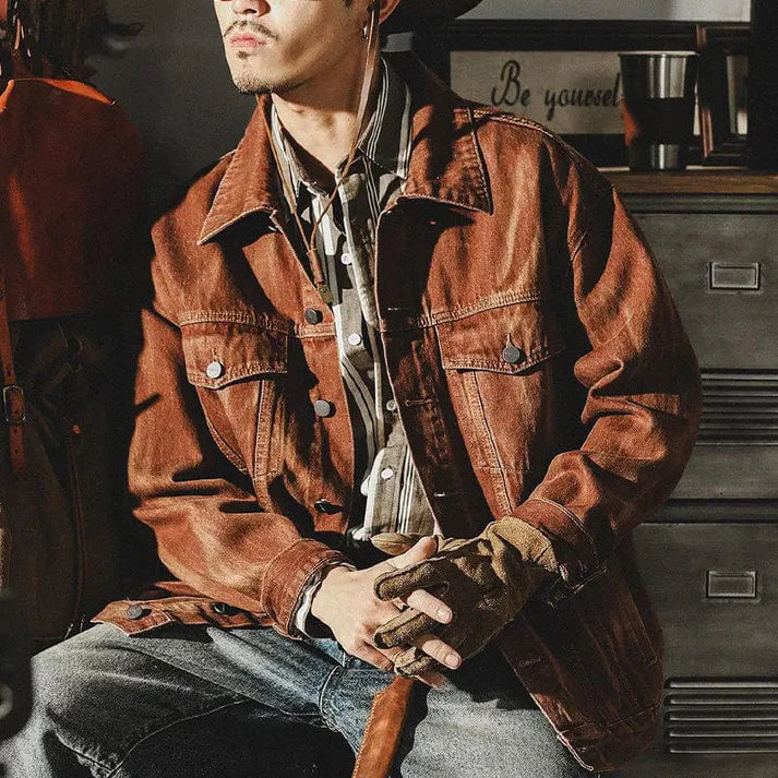 Men's Classic Denim Jacket Modern Comfortable Style