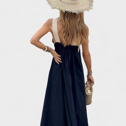 Women's Sleeveless Maxi Dress Cross Strap