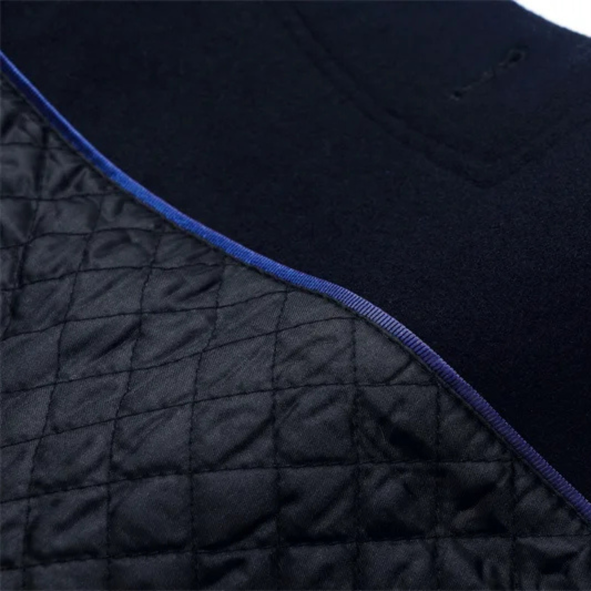 Men's Single Breasted Winter Jacket Wool Black