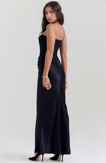 Women's Lace Strapless Evening Dress
