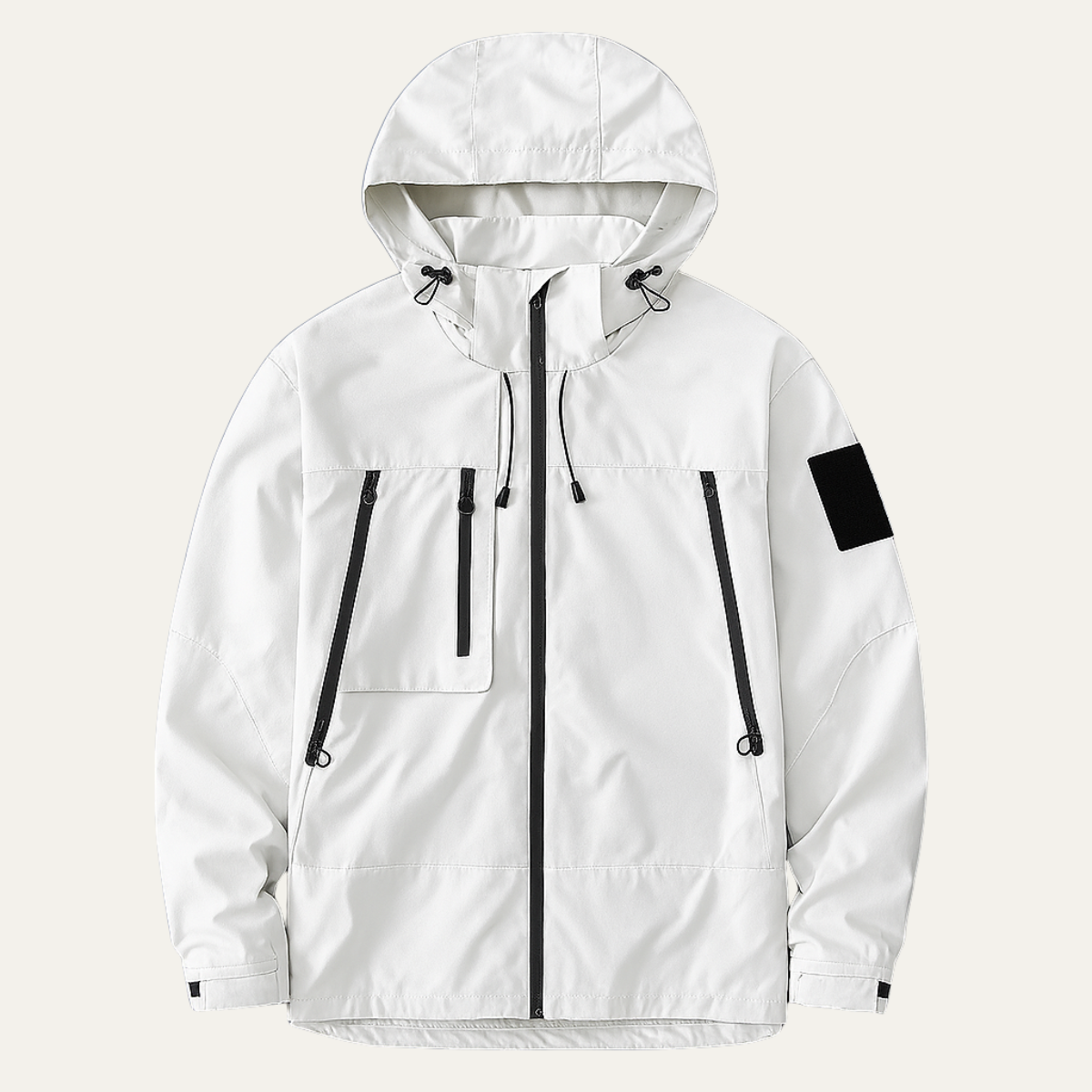 Men's Waterproof Windbreaker Hooded Lightweight Jacket - Fashinoza