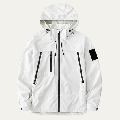 Men's Waterproof Windbreaker Hooded Lightweight Jacket - Fashinoza