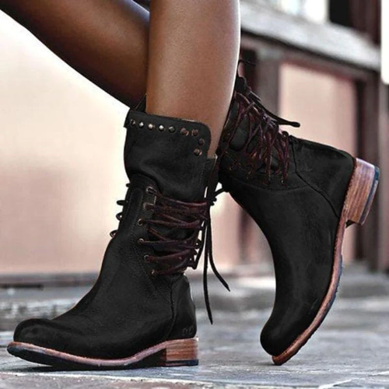 Women's Closed Toe Lace Up Boots