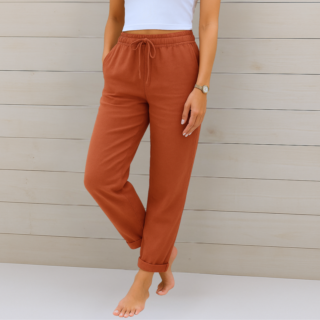 Women's Breathable Pants Elastic Waistband