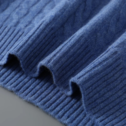 Men's Mock Neck Half Zip Sweater Warm Knit Winter