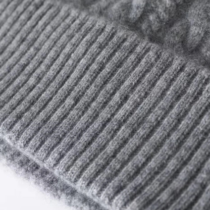 Men's Cashmere Beanie Classic Ribbed Knit