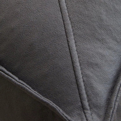 Japanese Style Leather Cushion Minimalist Nappa Leather Brown