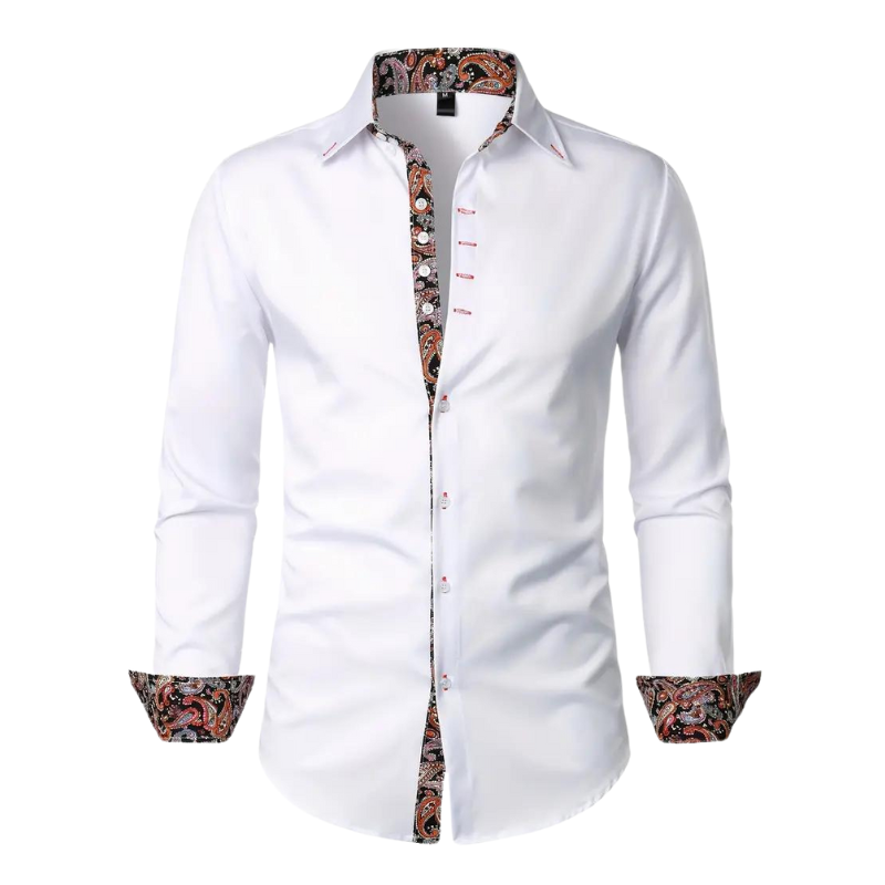 Men's Paisley Accent Dress Shirt - 
Fashinoza