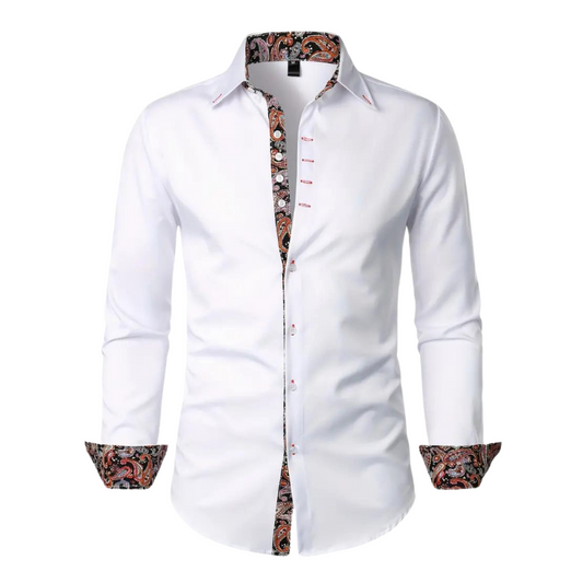 Men's Paisley Accent Dress Shirt - 
Fashinoza