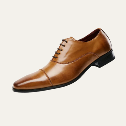 Men's Leather Dress Shoes Polished Black