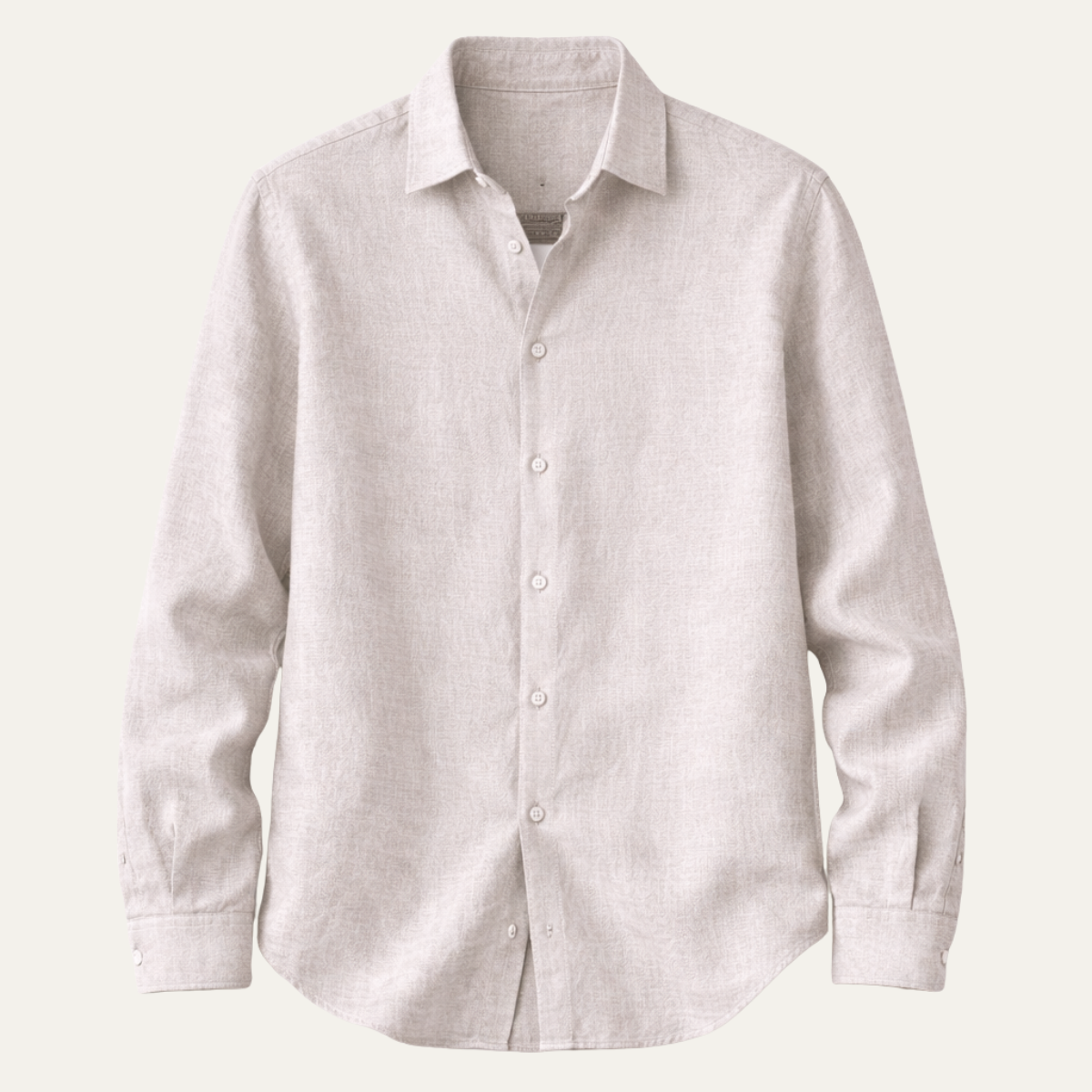 Men's Linen Button Down Long Sleeve Shirt - Fashinoza
