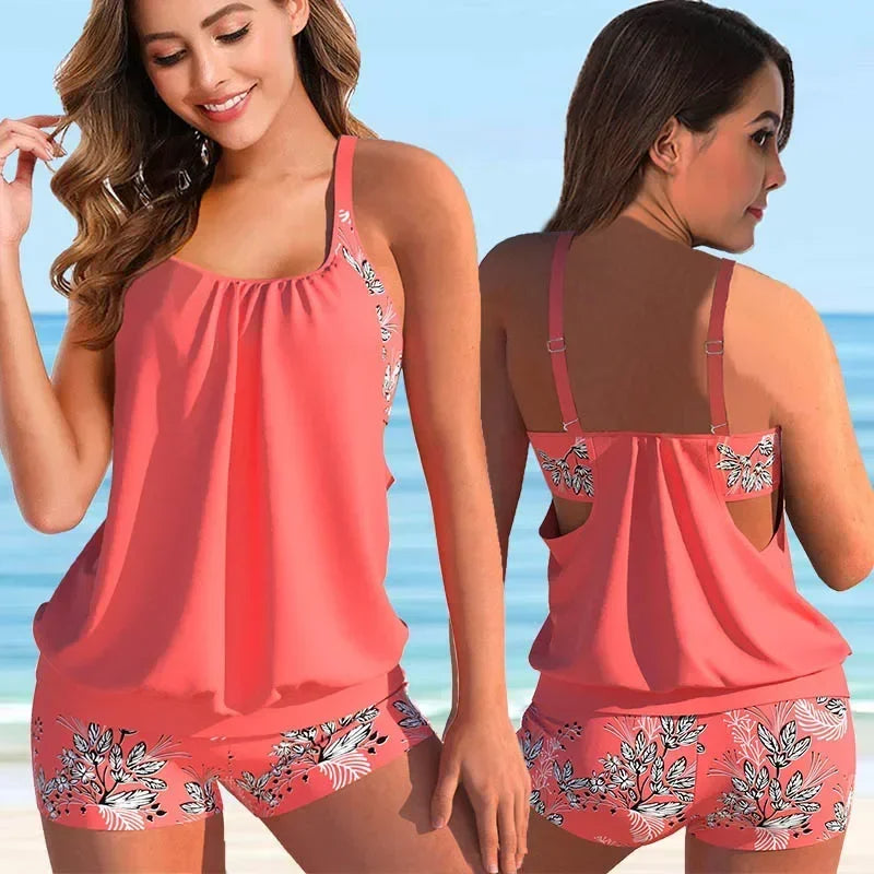 Women's Floral Print Bikini Swimwear Set