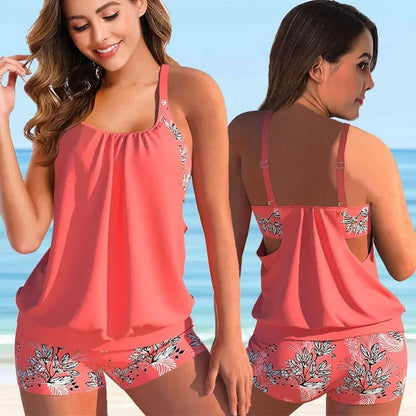 Women's Floral Print Bikini Swimwear Set