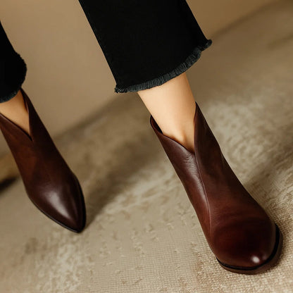 Women's Ankle Boots Leather Black