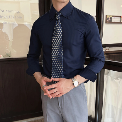 Men's Striped Button Up Shirt