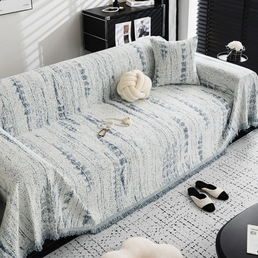 Elegant Sofa Cover Cream Color Stretchable