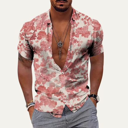 Men's Hawaiian Shirt Tropical Print Coconut Design