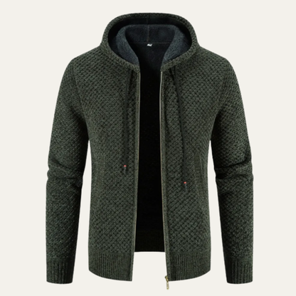 Men's Fleece Lined Hoodie Jacket Zip Up Winter