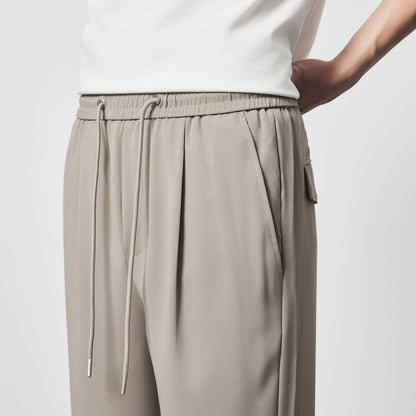 Men's Wide Leg Pleated Pants