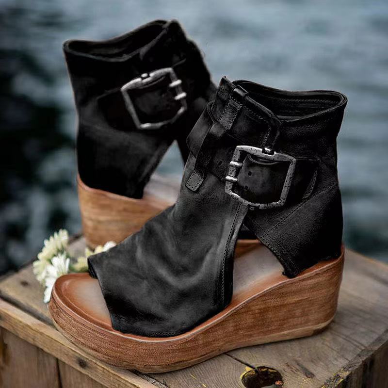 Women's Ankle Strap Sandals Buckle Closure