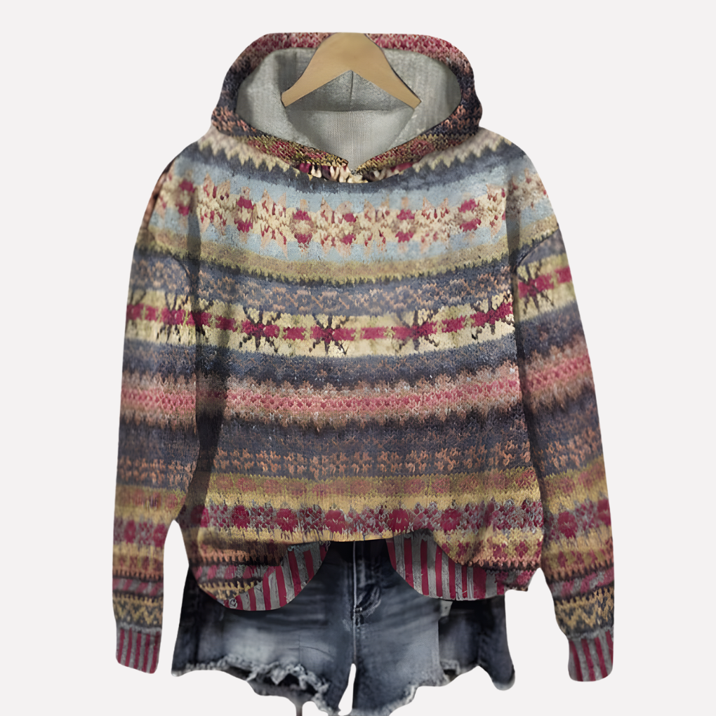 Women's Hooded Pullover Sweater - Fashinoza