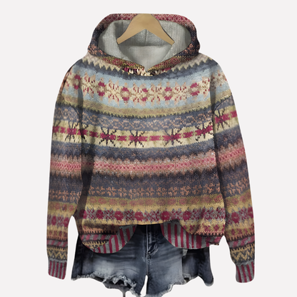 Women's Hooded Pullover Sweater - Fashinoza