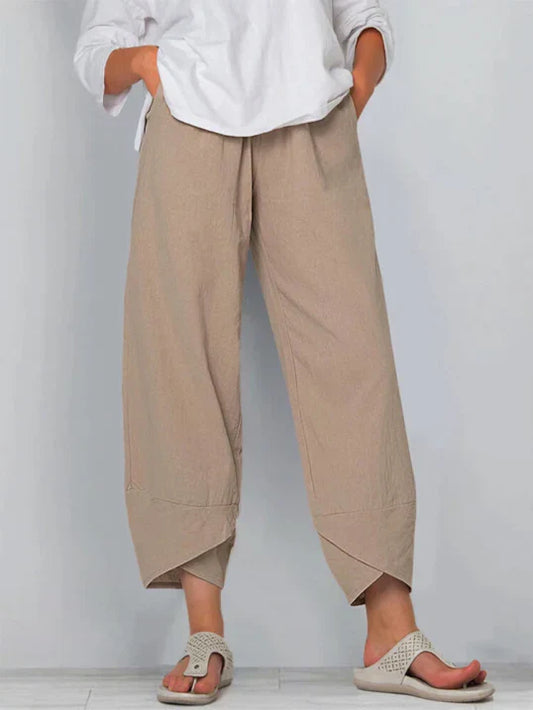 Women's Lightweight Cropped Summer Pants - 
Fashinoza