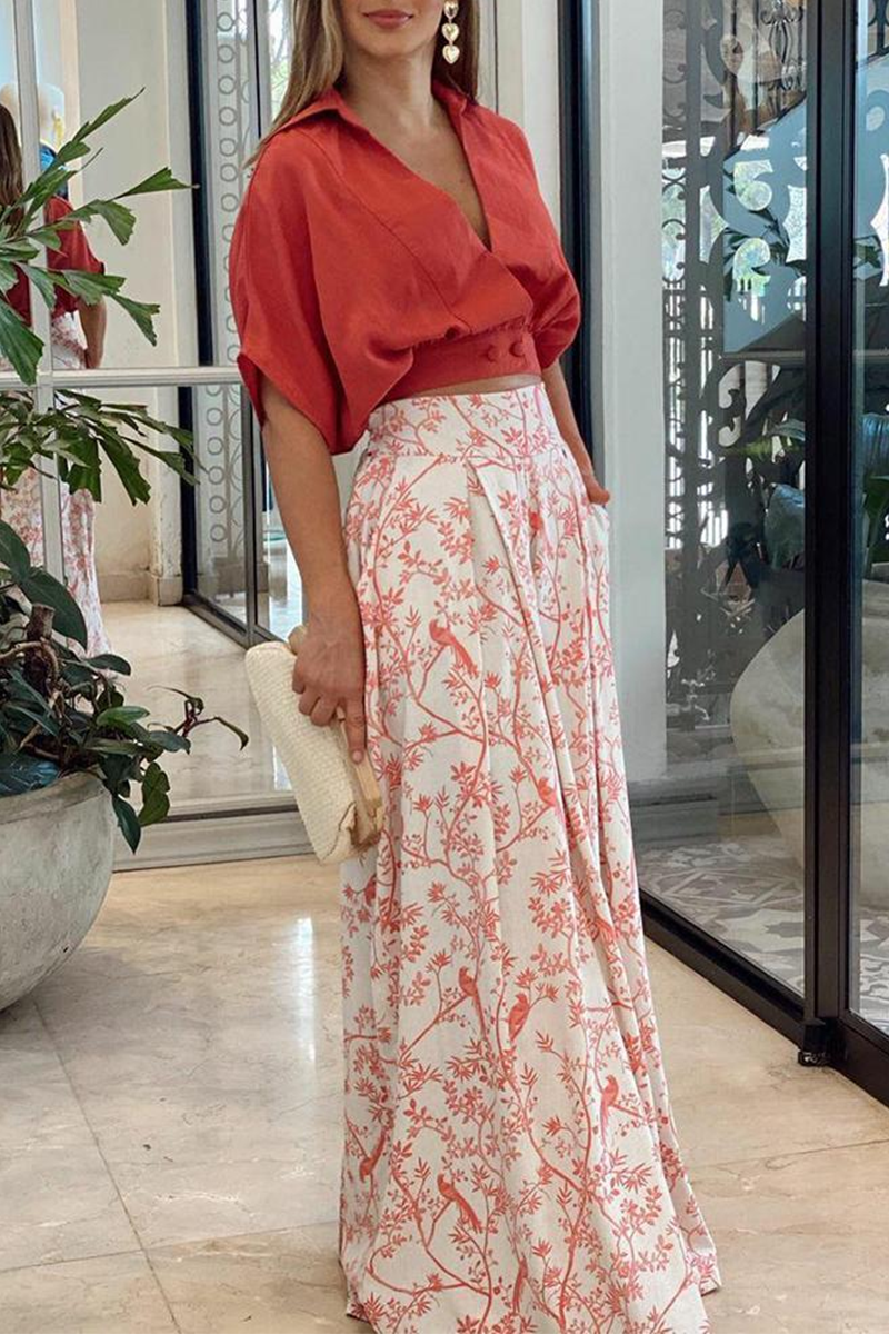 Women's Two-Piece Flowy Maxi Dress Set