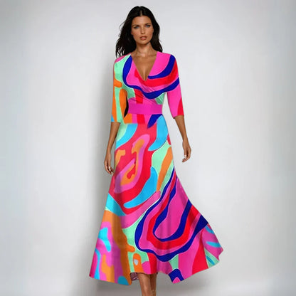 Floral Wrap Maxi Dress