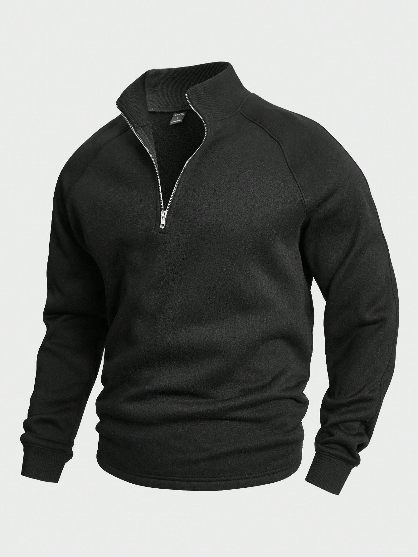 Zip-Collar Knit Pullover