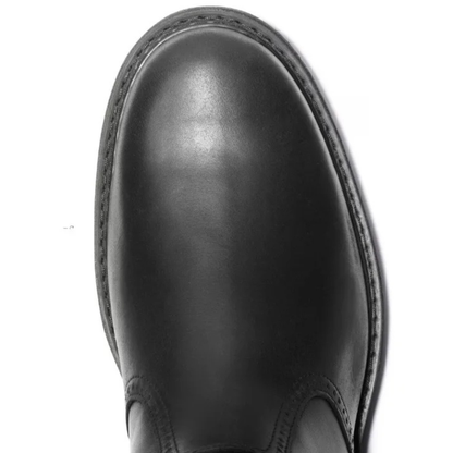 Men's Leather Chelsea Boots Classic Slip On Black