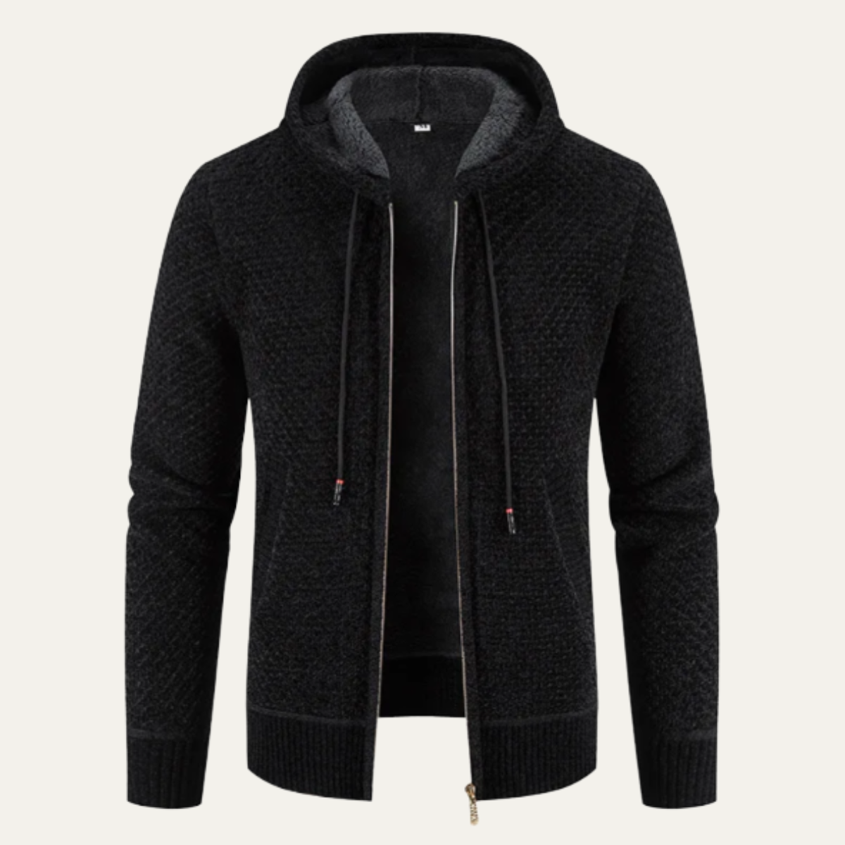 Men's Fleece Lined Hoodie Jacket Zip Up Winter