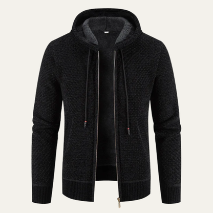 Men's Fleece Lined Hoodie Jacket Zip Up Winter