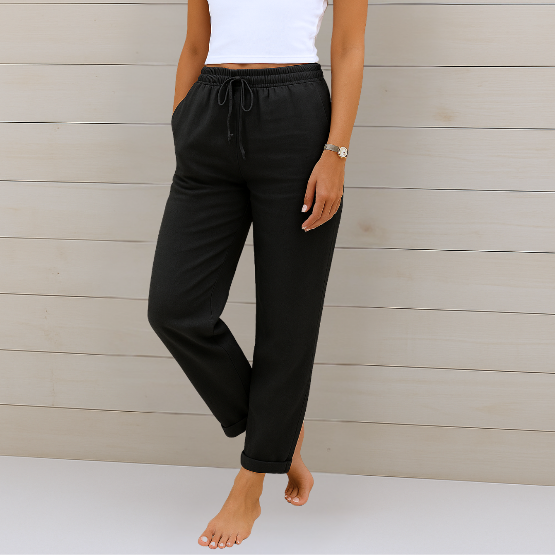 Women's Breathable Pants Elastic Waistband