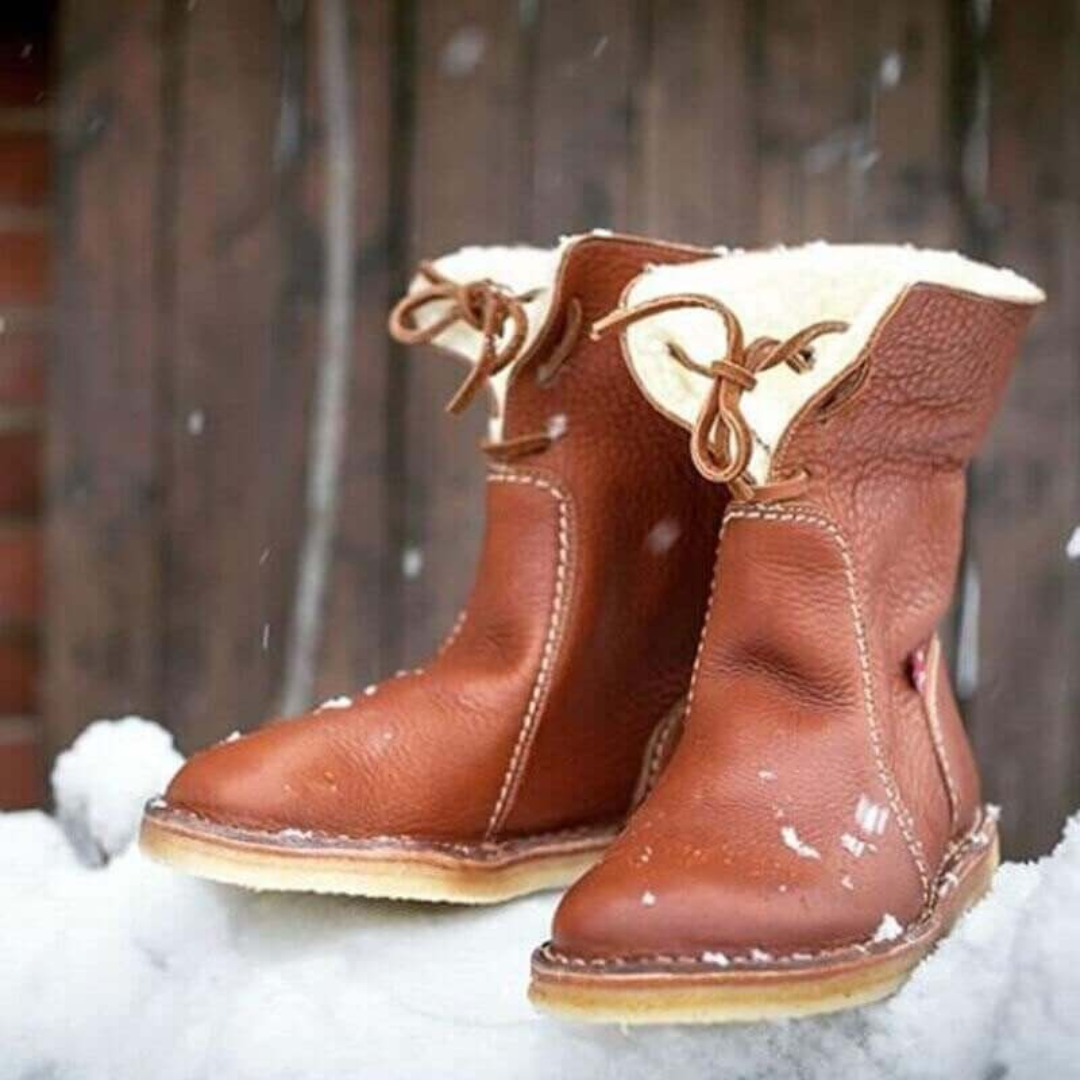 Women's Ankle Boots Contrast Stitching